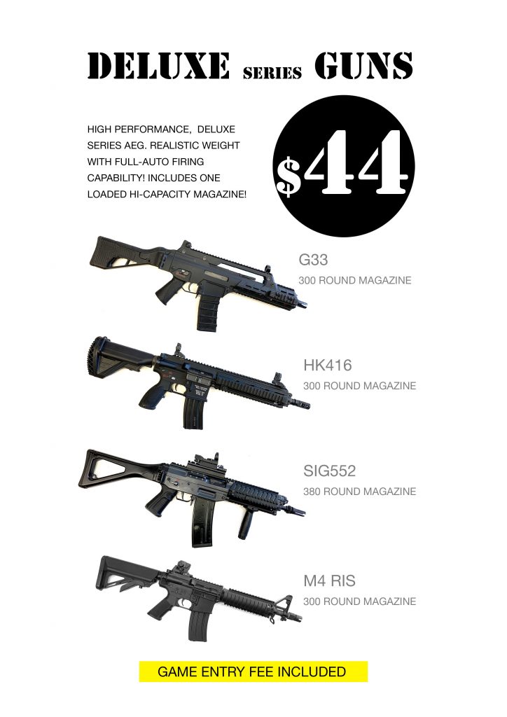 Gun rental page The Arena